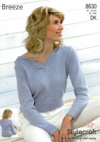 Knitting Pattern - Stylecraft 8630 - Breeze DK - Hooded Sweater